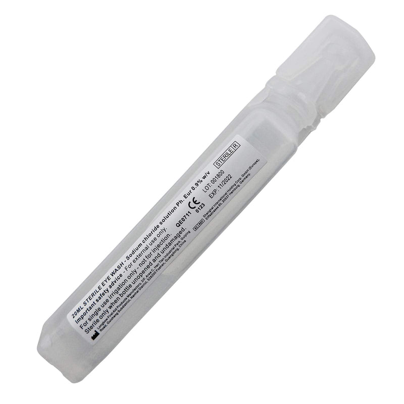 [Australia] - Qualicare Sterile Sodium Chloride First Aid Eyecare Eye Wash Solution Pods - 10x 20ml Pod 10 Pod Pack 