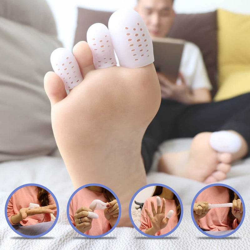 [Australia] - Niupiour Gel Big Toe Protectors, 14 Packs of Breathable Big Toe Caps, Silicone Toe Covers for Big Toe, Calluses, Blisters, Hammer Toe, Provide Pain Relief from Missing or Ingrown Toenails 