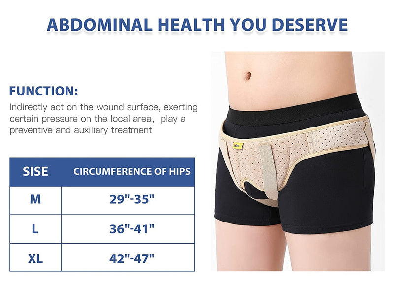 [Australia] - Hernia Belts for Men Groin Hernia Support for Men and Woman Medical Hernia Guard Inguinal Truss for Single/Double Sports Hernia Adjustable Waist Strap with 2 Removable Compression Pads Brick red-XL 