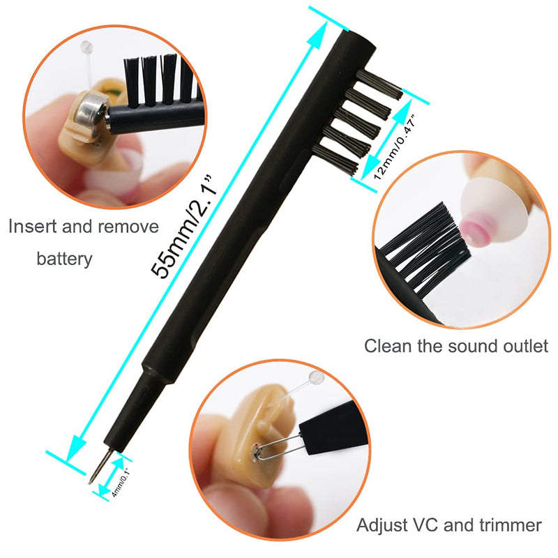 [Australia] - Smokey Hearing Aid Power Domes Close Domes Ear Tips for Resound Sure Fit Style RIC RITE and Open Fit BTE Hearing Amplifier with Cleaning Tools Brush Cleaner and Carry Case (Smokey, Small) Smokey 