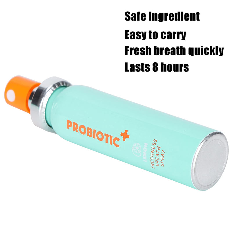 [Australia] - Oral Care Spray, Bad Breath Spray, Probiotics Mouth Spray Bad Breath Freshener Oral Spray for Breath Freshening Lemon, Mint Oral Care Health Spray 