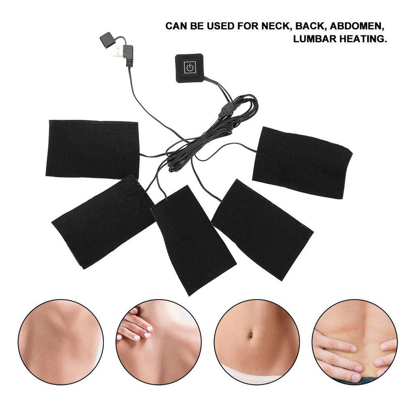 [Australia] - Clothes Heating Pad, USB Electric Heated Pad 5 in 1 Waterproof Heater Pads Heating Element Adjustable Temperature Warmer Tool for Cold Winter, Home & Outdoor Warm 