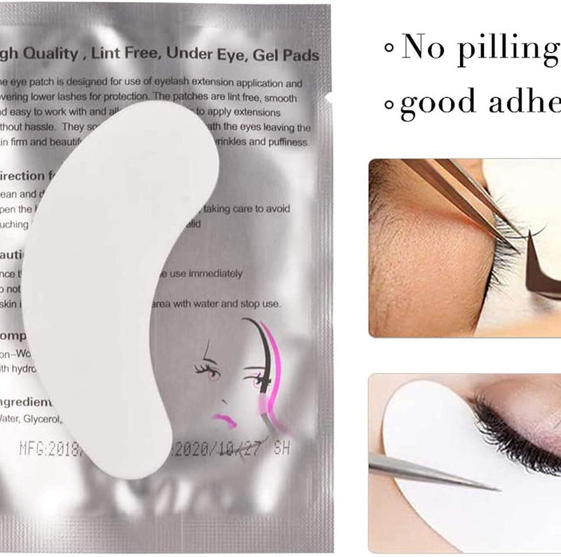 [Australia] - Sunallwell Under Eye Gel Pads 50 Pairs Under Eye Patches Isolation Eyelash Extension Pads Lint Free Beauty Mask Tool Makeup for Pro Salon and Individual（Premium Quality） Eyelash Extension Eye Gel Pads 