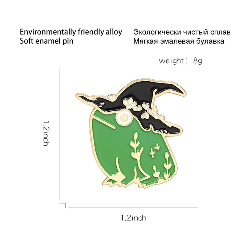 [Australia] - Lovely Magic Hat Enamel Frog Pins Lotus Leaf Guitar Enameled Frogs Brooch Pin Accessory for Backpacks Badges Hats Bags for Boys Girls Women Daughter Son 