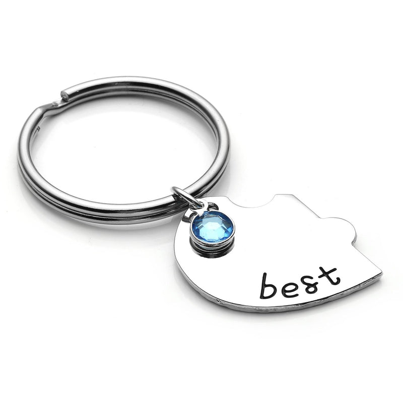 [Australia] - Jovivi Best Friends Forever and Ever Friendship Necklaces Keychains for 3/4,Alloy Heart Matching Puzzle Piece BBF Friendship Jewelry 3pcs/set(Keychains) 