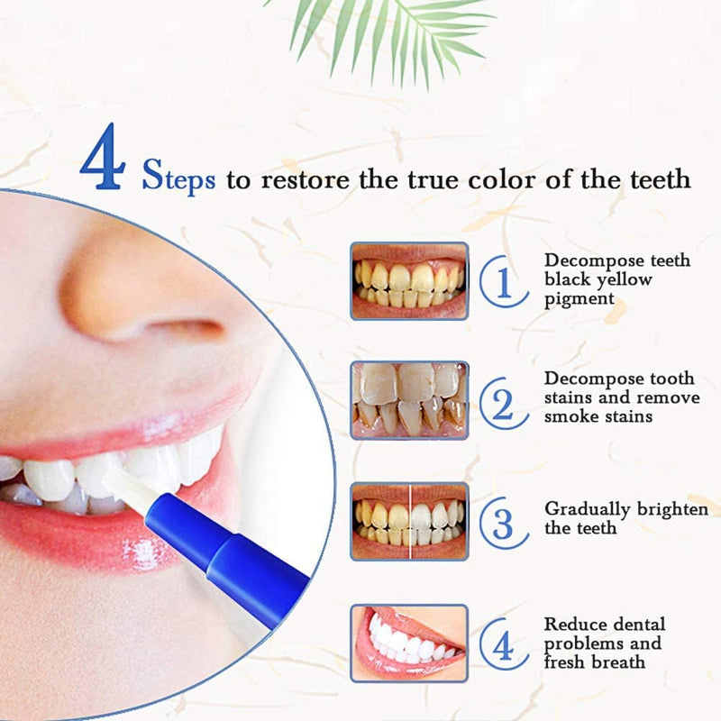 [Australia] - Teeth Whitening Pen,Teeth Whitening Gel,Tooth Gel Pen,Whitening Teeth,Natural Mint Fragrance,Make You More Confident and Calm,Pack of 4 Blue 