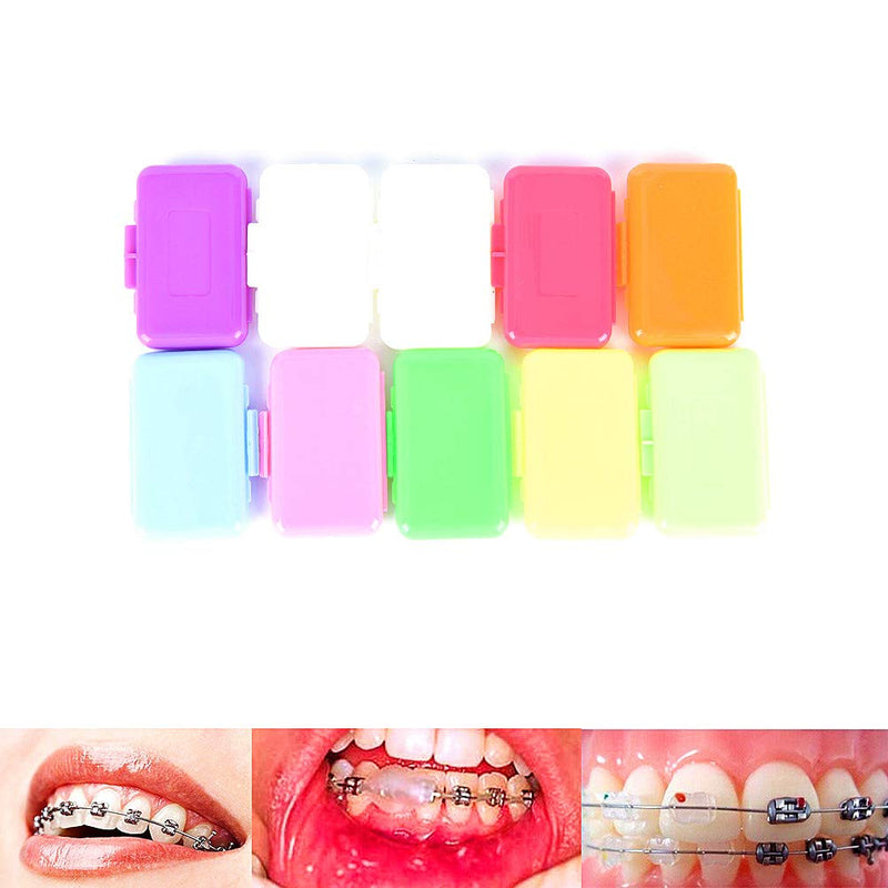 [Australia] - Angzhili 50 Pcs Dental Orthodontic Wax Relief Wax 10 Boxes Sticks Mutiple Scents Fresh Mouth for Braces Wearer 