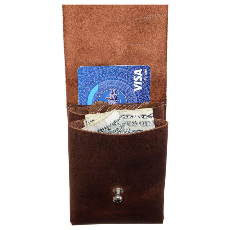 [Australia] - Hide & Drink, Leather Multiple Layer Card Holder/Bag/Pouch/Wallet/Change Holder/Card Organizer/Accessories, Handmade Includes 101 Year Warranty :: Bourbon Brown 