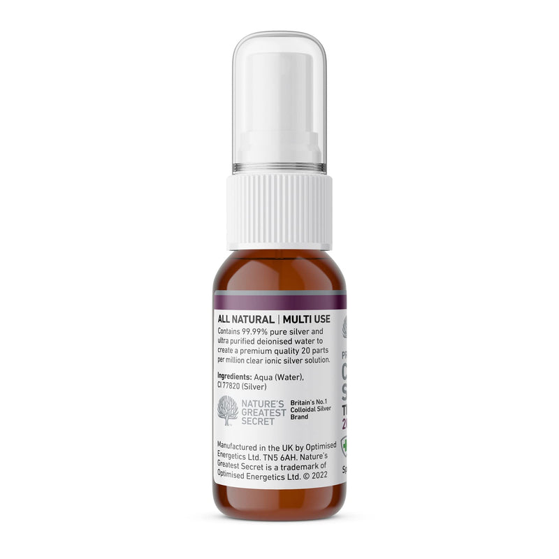 [Australia] - Nature's Greatest Secret Premium Quality Antibacterial 20ppm Colloidal Silver Spray 20ml 