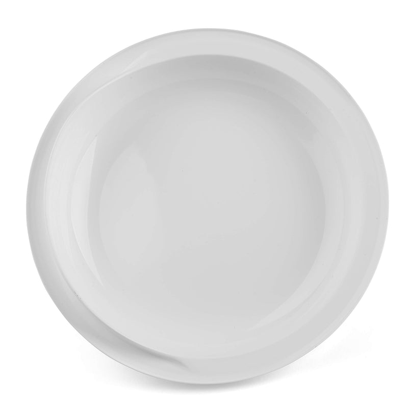[Australia] - Providence Spillproof 9" Scoop Plate High-Low Adaptive Bowl - 2-Pack - Dish for Disabled, Handicapped, and Elderly Adults with Special Needs from Parkinsons, Dementia, Stroke or Tremors - PSC 996 2 Piece Set 1 Red - 1 White 