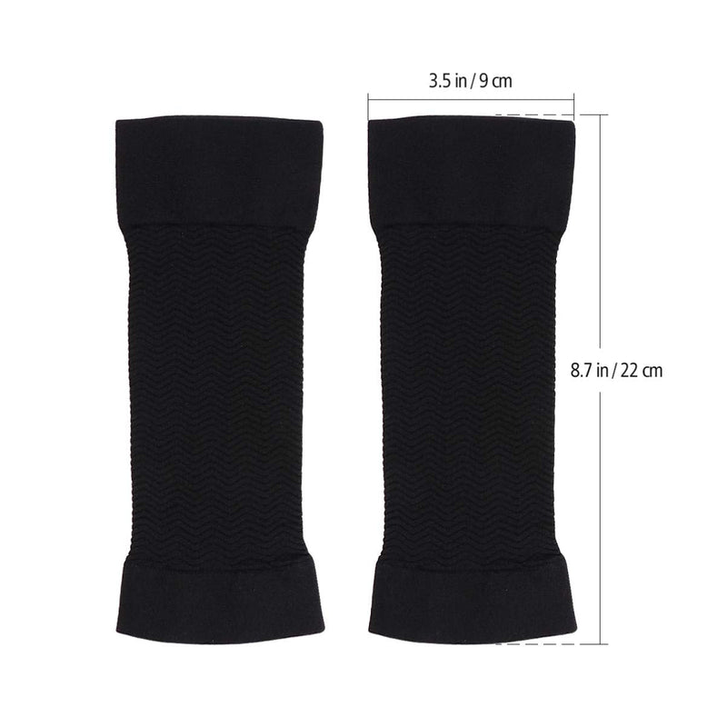 [Australia] - LIOOBO 2 Pairs Lymphedema Arm Sleeve Post Mastectomy Compression Sleeve Anti Swelling Glove Gauntlet Arm Support Brace for Anti Edema Swelling Lymphedema Black 