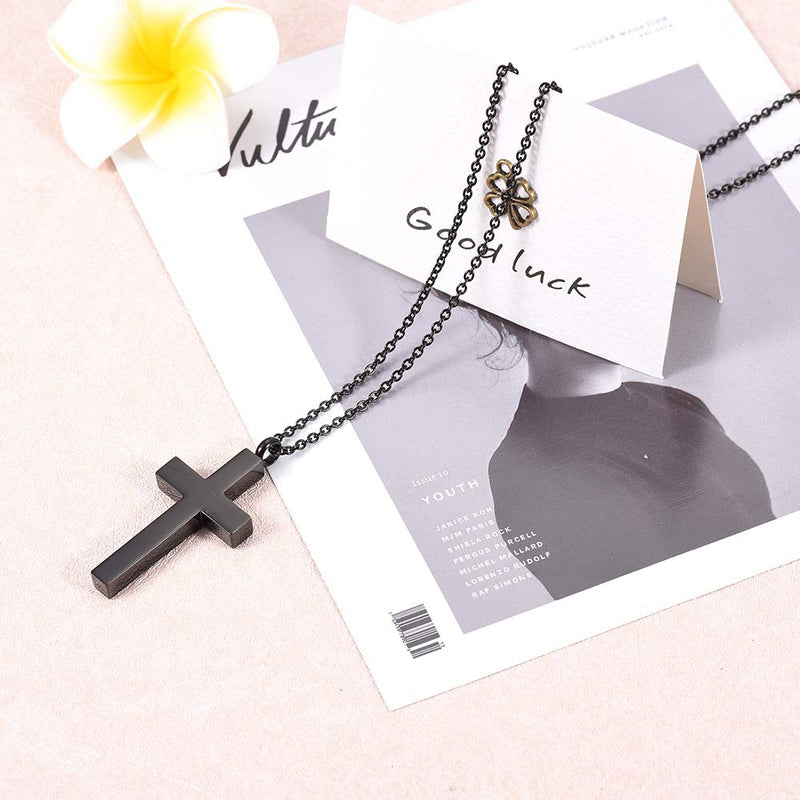 [Australia] - Sheng Jewelry Black Cross Urn Necklaces for Ashes Religious Cross Memorial Urn Necklace for Pet Human Ashes Pendant 2-cross 