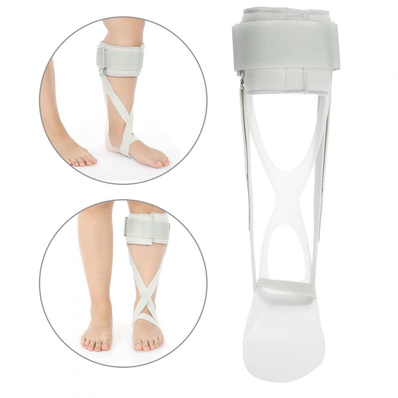 [Australia] - TMISHION Adjustable Foot Drop Orthosis Ankle Corrector Support Brace Protection Correction Splint with X-shape Foot Fix Strap M Left 