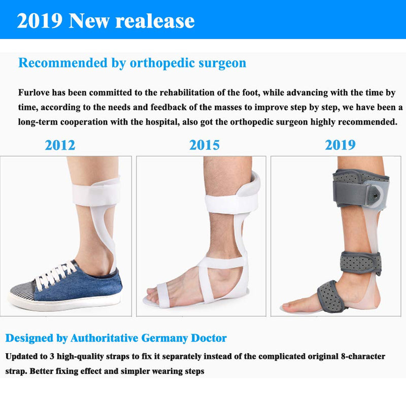 [Australia] - AFO Foot Drop Brace Medical Ankle Foot Orthosis Support Drop Foot Postural Correction Brace (Left/M) Left/M 