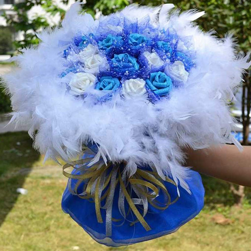 [Australia] - obmwang 8pcs Assorted Colors Feather Boas, Women Girls Dress up Boa, Mardi Gras Boa Costume Party Accessory 