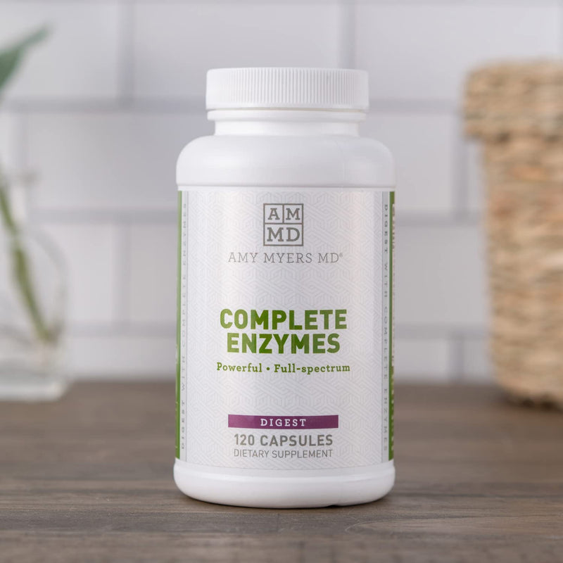 [Australia] - Dr. Amy Myers Digestive Enzymes Capsules – 19 Enzymes to Support Gut Health, Bloating & Gas Relief - Amylase, Lipase, Lactase, Alkaline Protease, Sucrase + More – 120 Vegetarian Capsules 