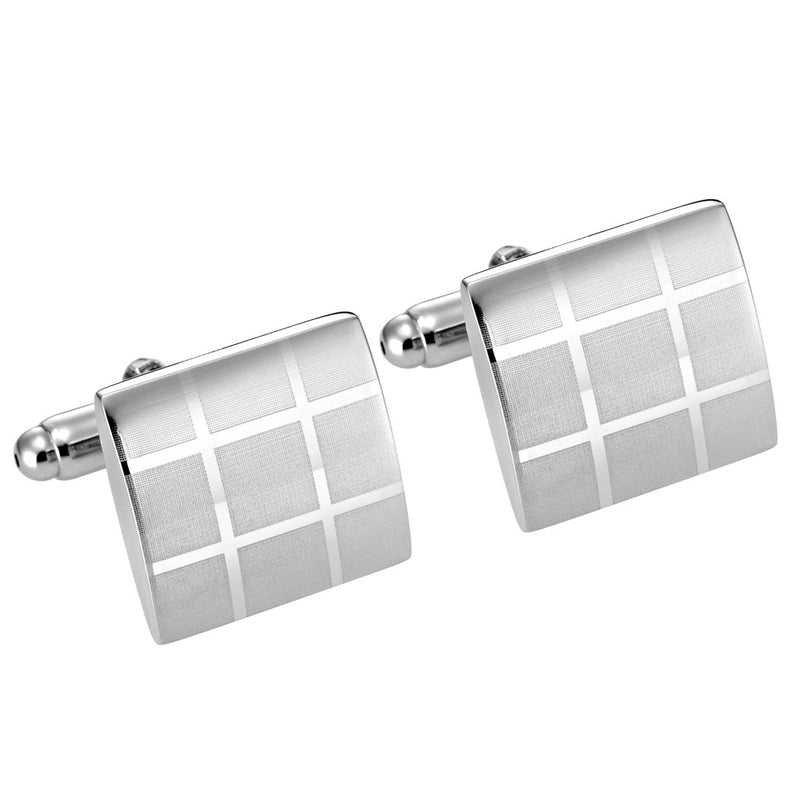 [Australia] - Urban Jewelry Classic Laser Engraved Cufflinks for Men in Gift Box 