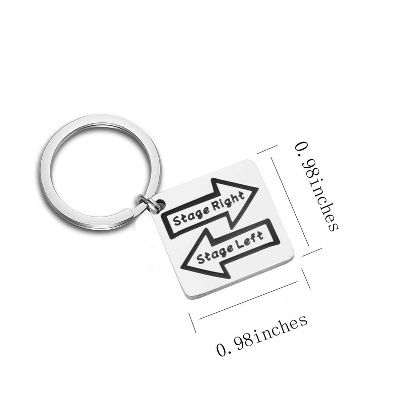 [Australia] - KUIYAI Theater Keyring Stage Right Stage Left Keychain Musical Theater Gift 