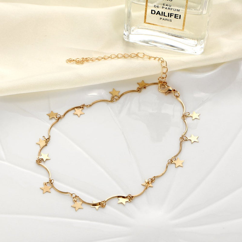 [Australia] - MELLIFO 9PCS Butterfly Choker Necklace Gold Silver Layered Chain Dainty Choker Pendant Necklaces for Women Girls 
