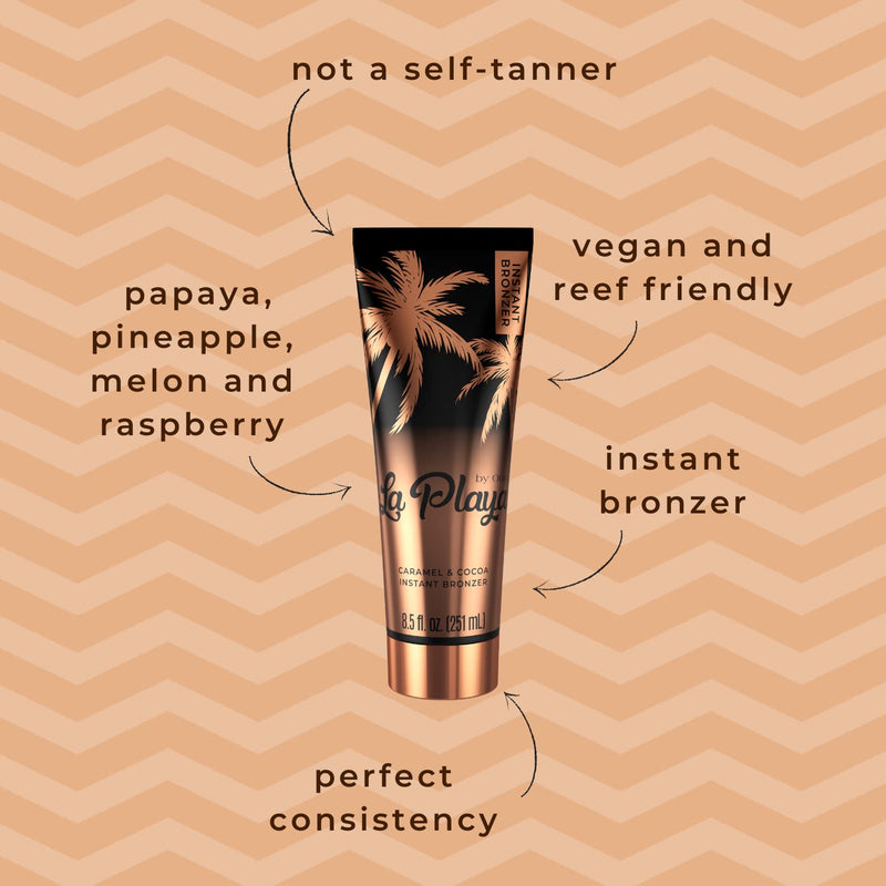 [Australia] - Onyx La Playa Instant Bronzer - Not a Self-Tanner - Tinted Moisturizer for Glowing Skin - Face Tanner - Browning Lotion for Indoor Outdoor 