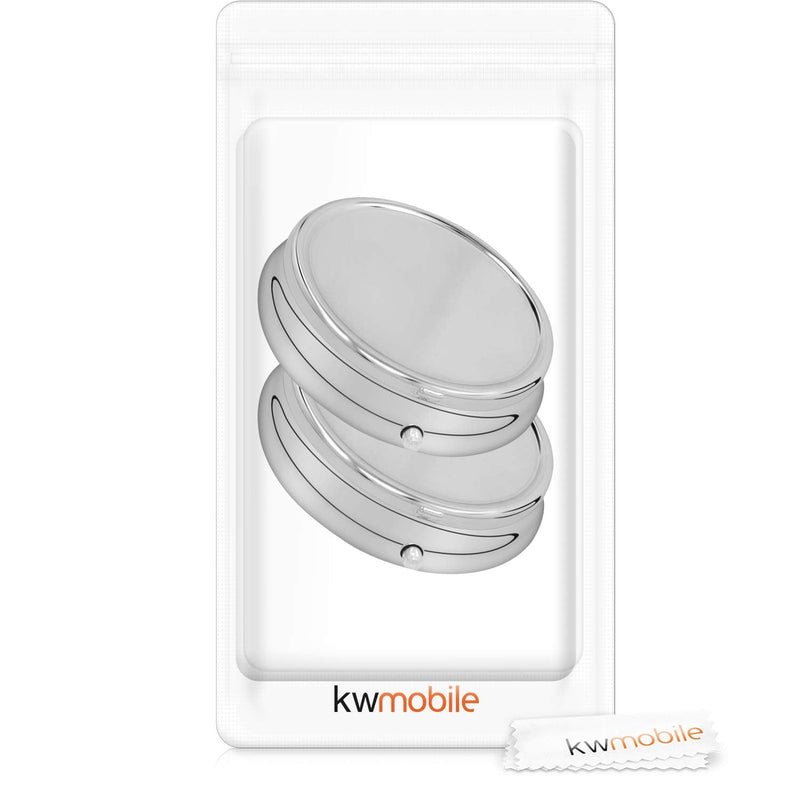 [Australia] - kwmobile 3 Compartment Pill Box - Set of 2X Stainless Steel Travel Box Organizer for Tablets and Prescriptions - Silver 