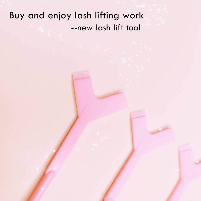 [Australia] - Libeauty Y Brush Comb，Lash Lift Tool，Eyelash Separate Tool, Brow Lamination Supplies for Professional Eyelash And Eyebrow ( Reusable 10 pcs Pink ) Long-Y-Lash Lift Tool 