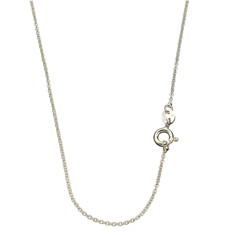 [Australia] - Sterling Silver Small Cross Pendant Cable Chain Necklace Italy 18.0 Inches 