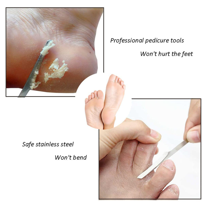 [Australia] - Pedicure Knife Tools Kits, Professional Stainless Steel Foot Scrubber Dead Skin Remover,6 Pcs Foot Scraper Knife to Remove Dead Skin Callus Knife Scraping Pedicure Tools for Men Women 
