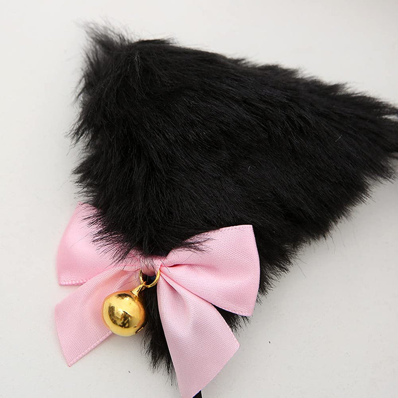 [Australia] - 2 Pieces Cat Ears Headband with Bells Cosplay Cat Ears Hair Band Iron Cat Ears Headwear Used for Women Girls Daily Decoration and Party 
