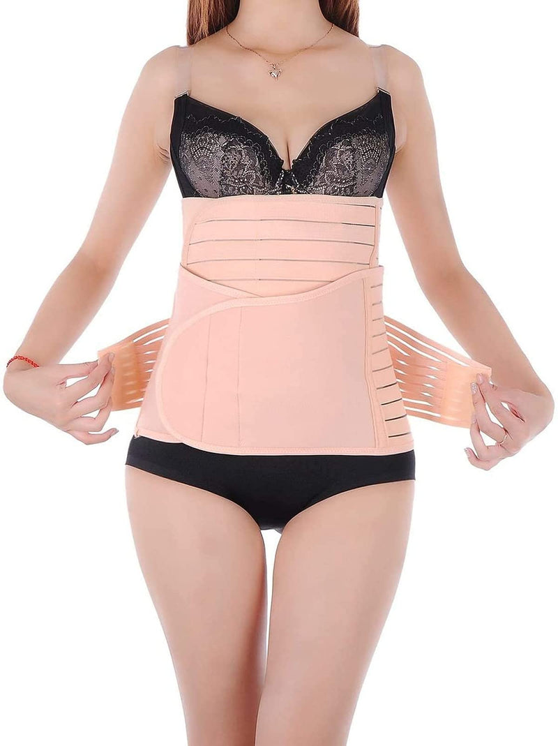 [Australia] - Healthcom 3 in 1 Postpartum Support Recovery Belt Breathable Elastic Adjustable Postpartum Recovery Support Girdle Belly After Birth Belly Band Waist Pelvis Belt Pregnancy Belly Wrap Abdominal Binder Body Shaper Postnatal Shapewear(Size:M) 
