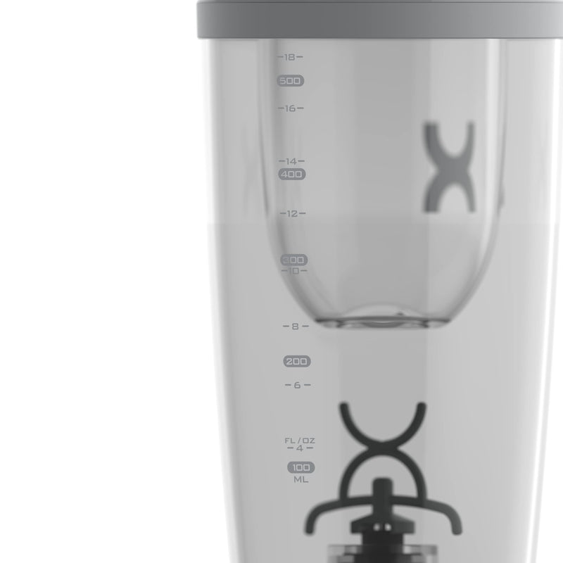 [Australia] - PROMiXX Pro Shaker Bottle | Rechargeable, Powerful for Smooth Protein Shakes | includes Supplement Storage - BPA Free | 600ml Cup (Cool Gray) Cool Gray 