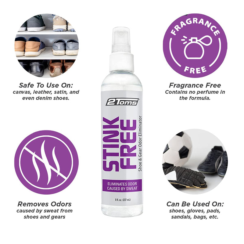 [Australia] - 2Toms StinkFree Shoe Odor Eliminator Spray, Removes Gear Odors Caused by Sweat, 8 Ounce Bottle 