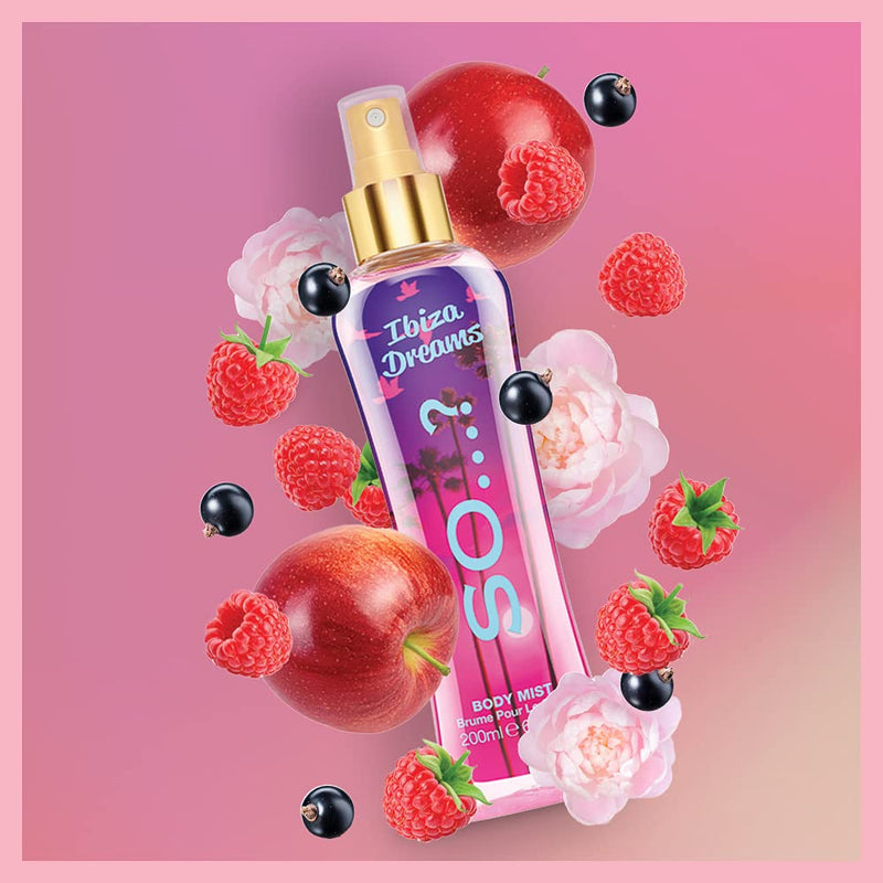 [Australia] - So…? Summer Escapes Womens Ibiza Dreams Body Mist Fragrance Spray 200ml 200 ml (Pack of 1) 