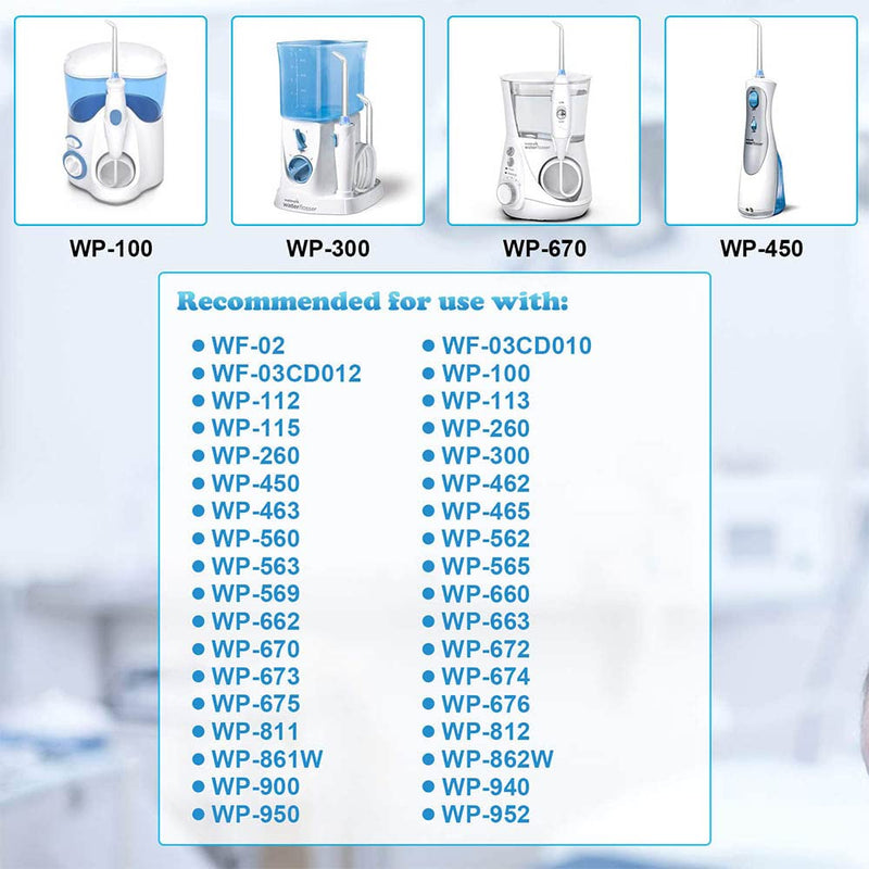 [Australia] - 2Pcs Replacement Classic Jet Tips for Waterpik Flosser WP100 WP250 WP300 WP450 WP660 WP900Other Oral Irrigators(Blue) 