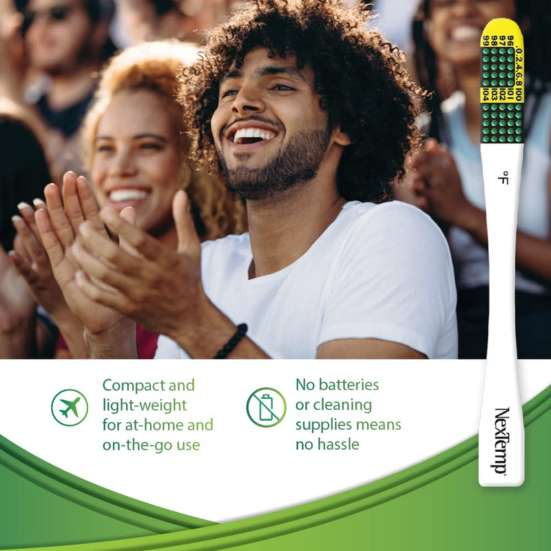 [Australia] - NexTemp® Ultra Single-Use Thermometers: Individually Wrapped 12-Pack, Providing Superior Accuracy and Maximum Infection Control. Perfect for Businesses, Schools, First-Aid, Home, and Travel! 