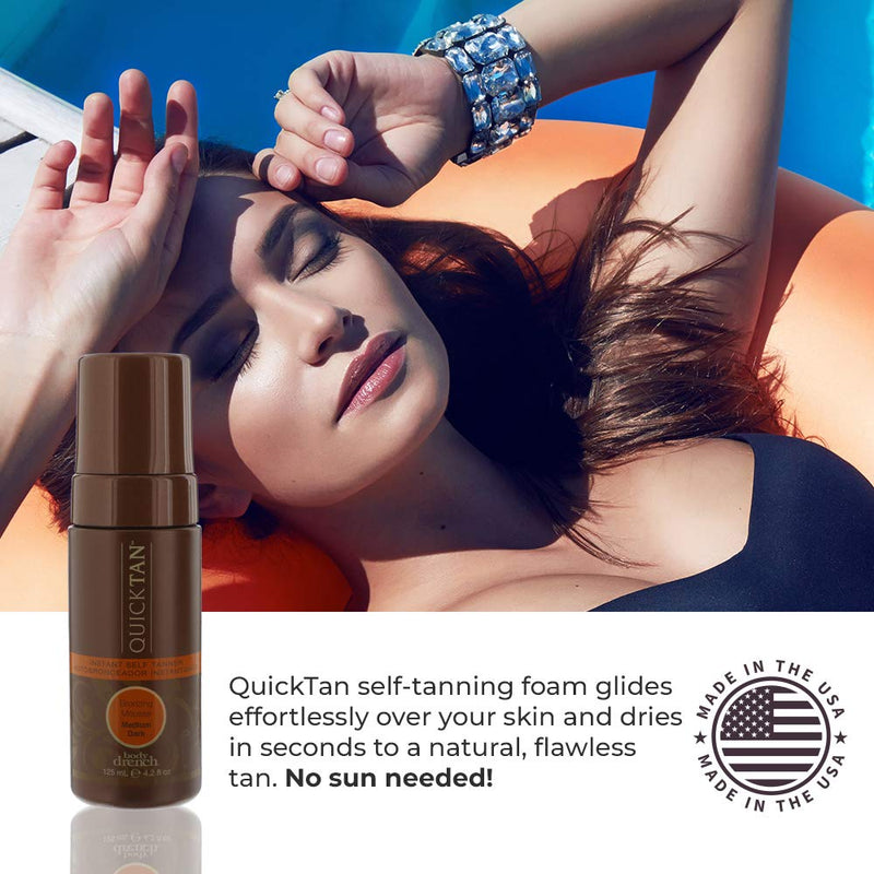 [Australia] - Body Drench Quick Tan Instant Self-Tanner, Bronzing Mousse, Medium Dark, 4.2 oz 1-Pack 