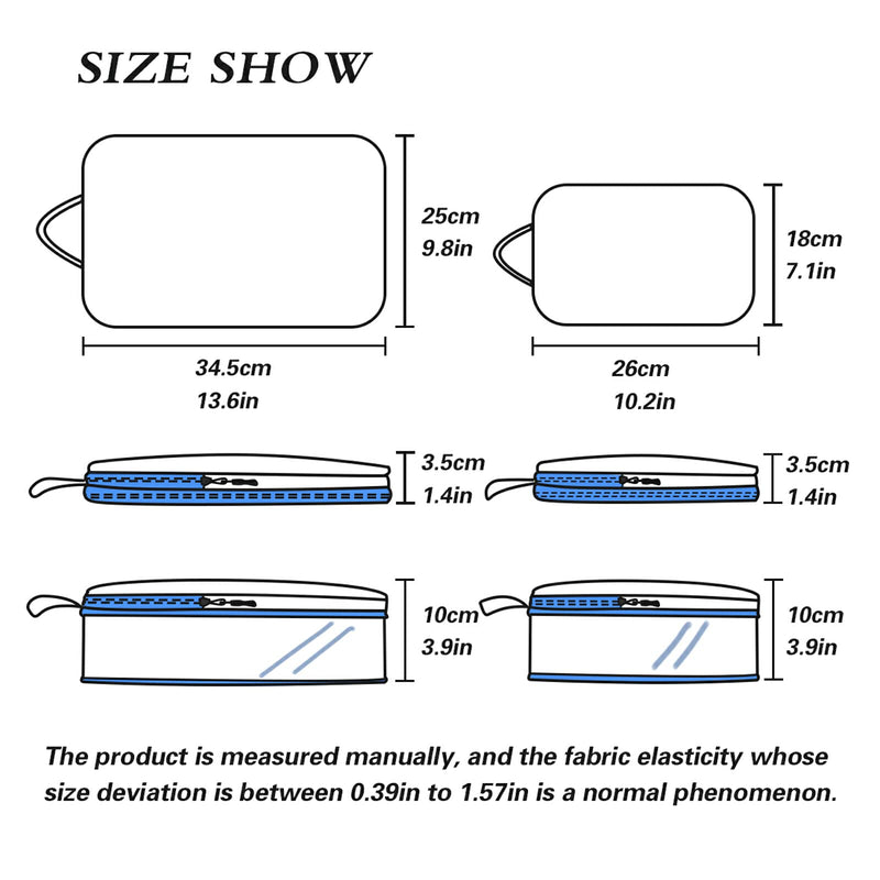 [Australia] - ALAZA Compression Packing Cubes for Suitcases 3 Set, Blue Tropical Travel Luggage Organiser Packing Cubes for Clothes Shoes Home Storage One Size Tropical 157 