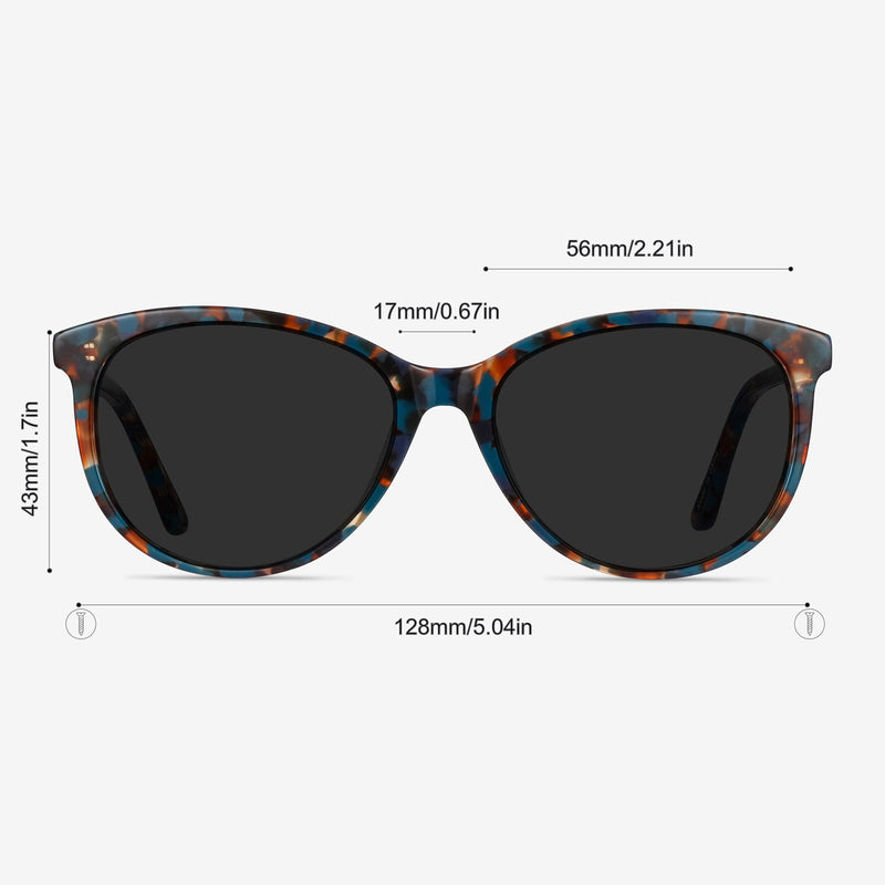 [Australia] - EyeBuyDirect - Cat-Eye Unisex Polarized Sunglasses Calypso Non-Polarized 