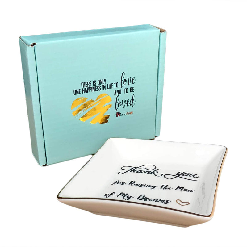 [Australia] - Mother of Groom Gifts Ring Trinket Dish - Thank You for Raising The Man of My Dreams 