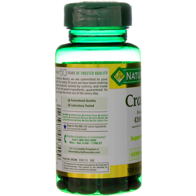 [Australia] - Nature's Bounty Cranberry Fruit 4200 mg, Plus Vitamin C, 120 Softgels 