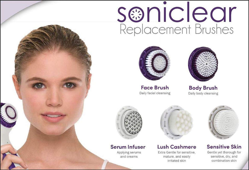 [Australia] - Michael Todd Beauty Soniclear Replacement Brush Head - For All Skin Types - Compatible with All Models Except Soniclear Classic Face Brush White 