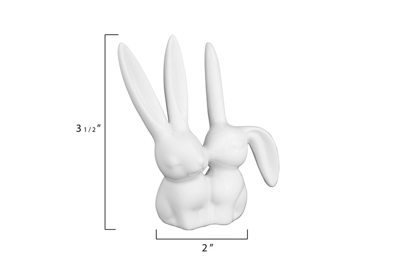 [Australia] - Creative Co-Op DA2618 White Ceramic Bunny Ring Holder, 3" L x 4" H 