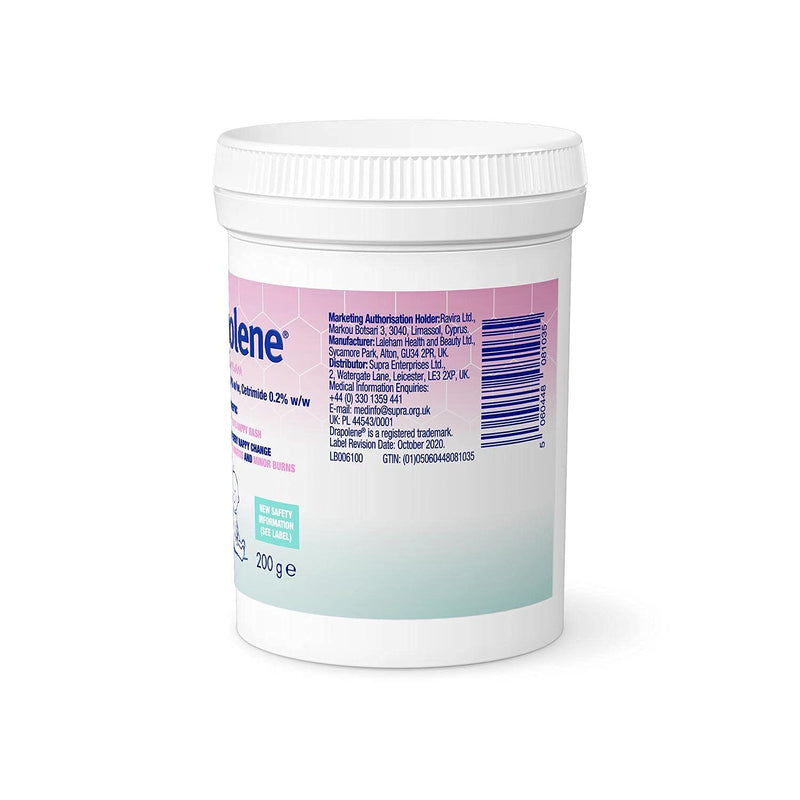 [Australia] - 2 x Drapolene Cream 200g Tub | Prevents and Treats Nappy Rash | Soothes and Protects Baby's bottom from newborn onwards 