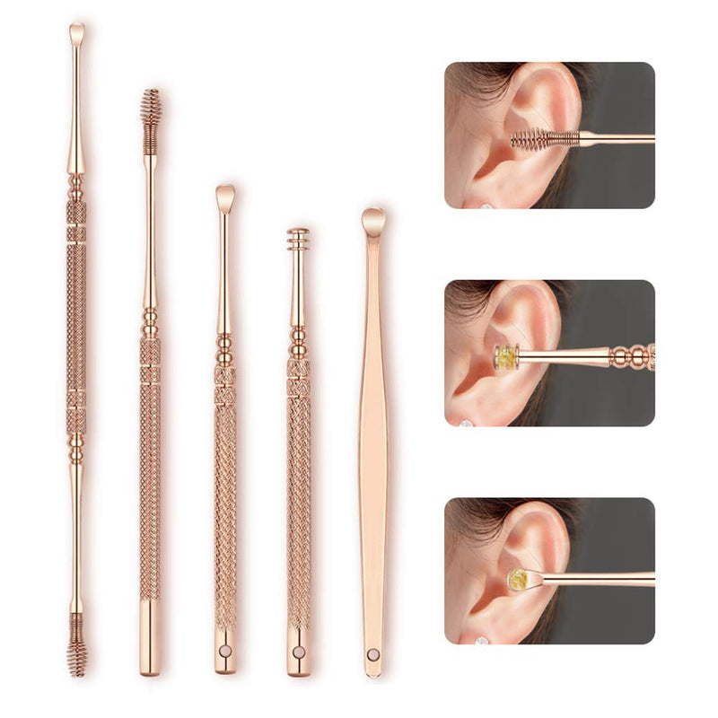 [Australia] - 7 Pcs Ear Cleansing Tool Set, Ear Cleaner, Earwax Removal Kit, Earwax Removal Tools Safely and Gently Cleaning Ear Canal at Home, Exfolimates, Earwax Cleaners, Ear Cleansing Tool with Storage Box 