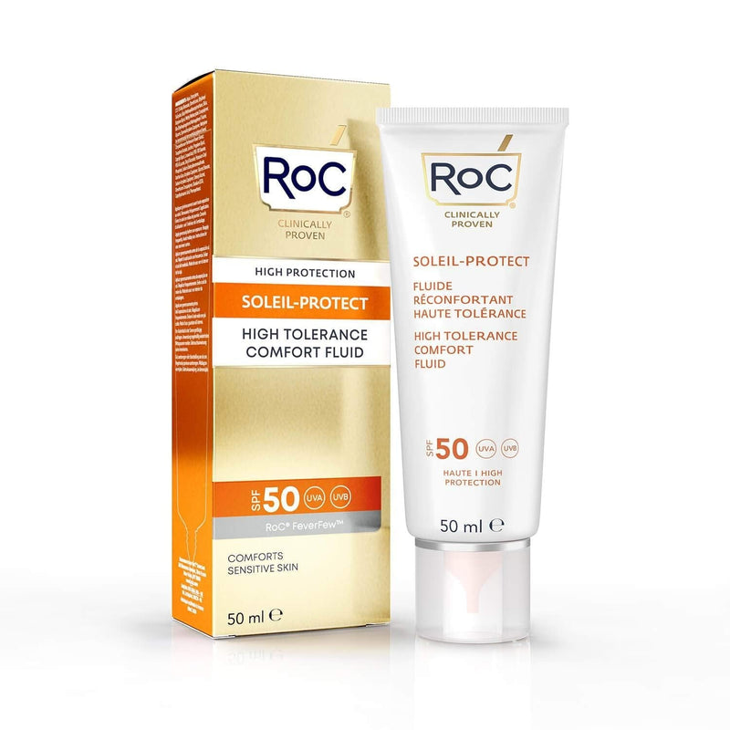 [Australia] - RoC - Soleil-Protect High Tolerance Comfort Fluid SPF 50 - Face Moisturiser - Hypoallergenic Sunscreen - Sensitive Skin - 50 ml High Tolerance SPF 50 