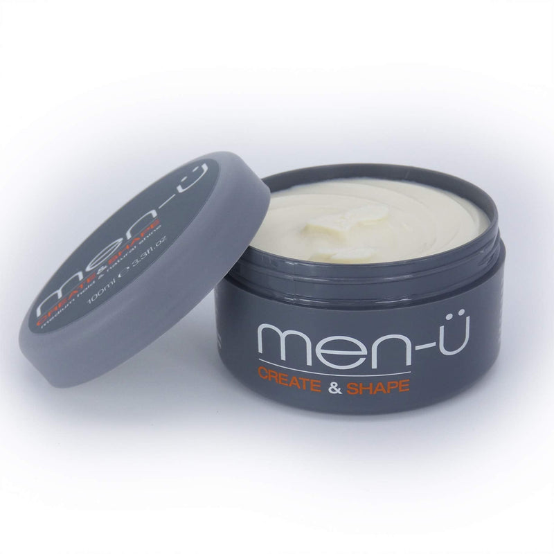 [Australia] - men-u mens hair products CREATE AND SHAPE 100ml mens hair cream ‚Äì Adds texture and definition, smoothes and defrizzes. Hair putty with medium hold and medium shine. Single walled 100ml styling puck 