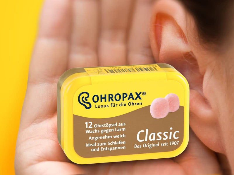 [Australia] - 2 Pack of Ohropax Reusable Wax/cotton Ear Plugs (24 Plugs Total) with Clear Carrying Case 