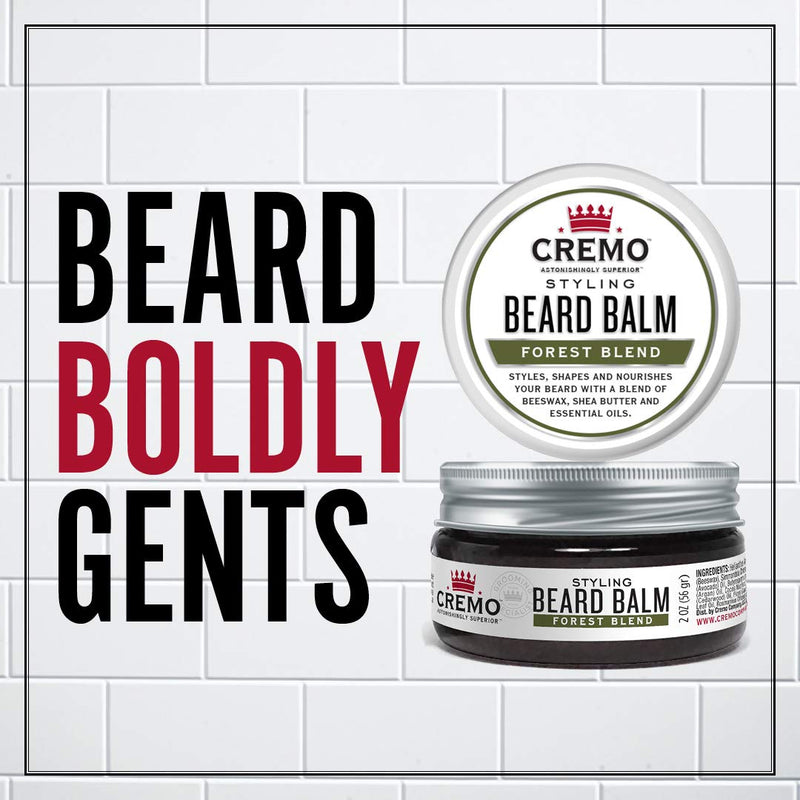 [Australia] - Cremo Styling Beard Balm, Forest Blend, Nourishes, Shapes And Moisturizes All Lengths Of Facial Hair, 2 Ounce 