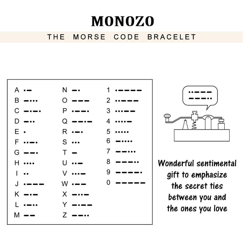 [Australia] - MONOZO Morse Code Bracelets for Women, S925 Sterling Silver Beads Morse Code Strand Bracelets Inspirational Gifts Jewelry Girls Birthday Graduation Gifts for Her Best Friends "BADASS" 