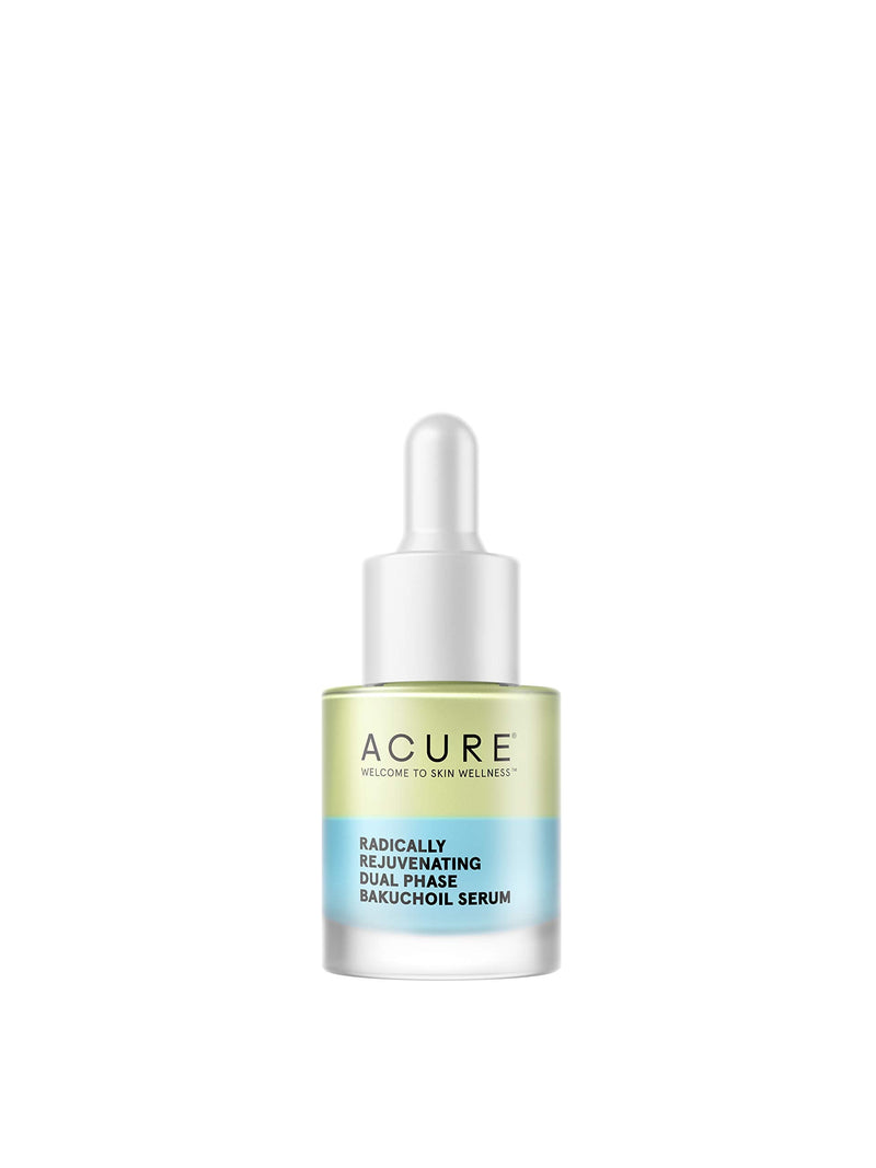 [Australia] - Acure Radically Rejuvenating Dual Phase Bakuchiol Serum, 100% Vegan, Provides Anti-Aging Support, Eggplant & Tumeric, Soothes, Hydrates & Antioxidant Rich, 0.67 Fl Oz 